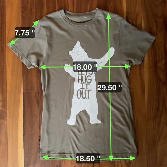 Ocean Current T-Shirt Let’s Hug It Out Bear sz Small - Picture 7 of 7